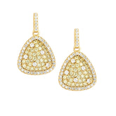 Sterling Silver GP Triangle Micro Pave Earrings